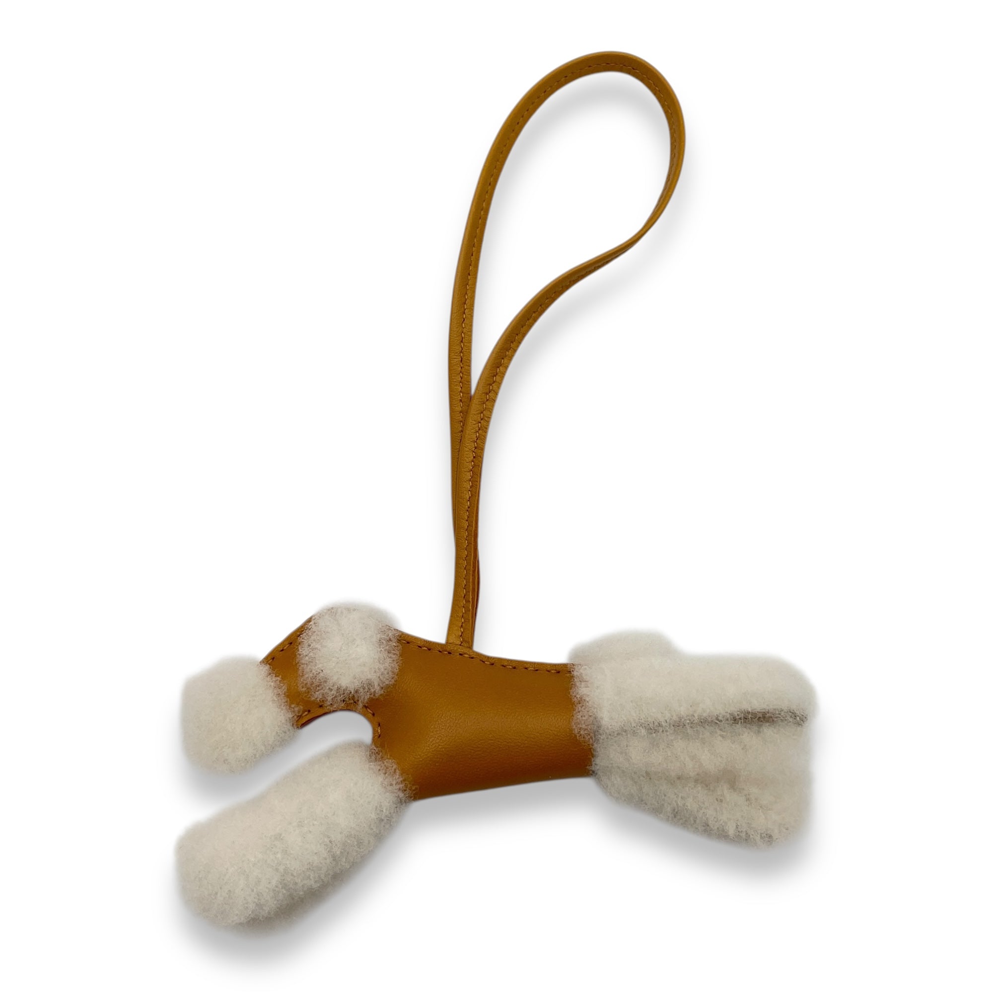 Buddy Sesame Charm in Agneau/Merinos Wool