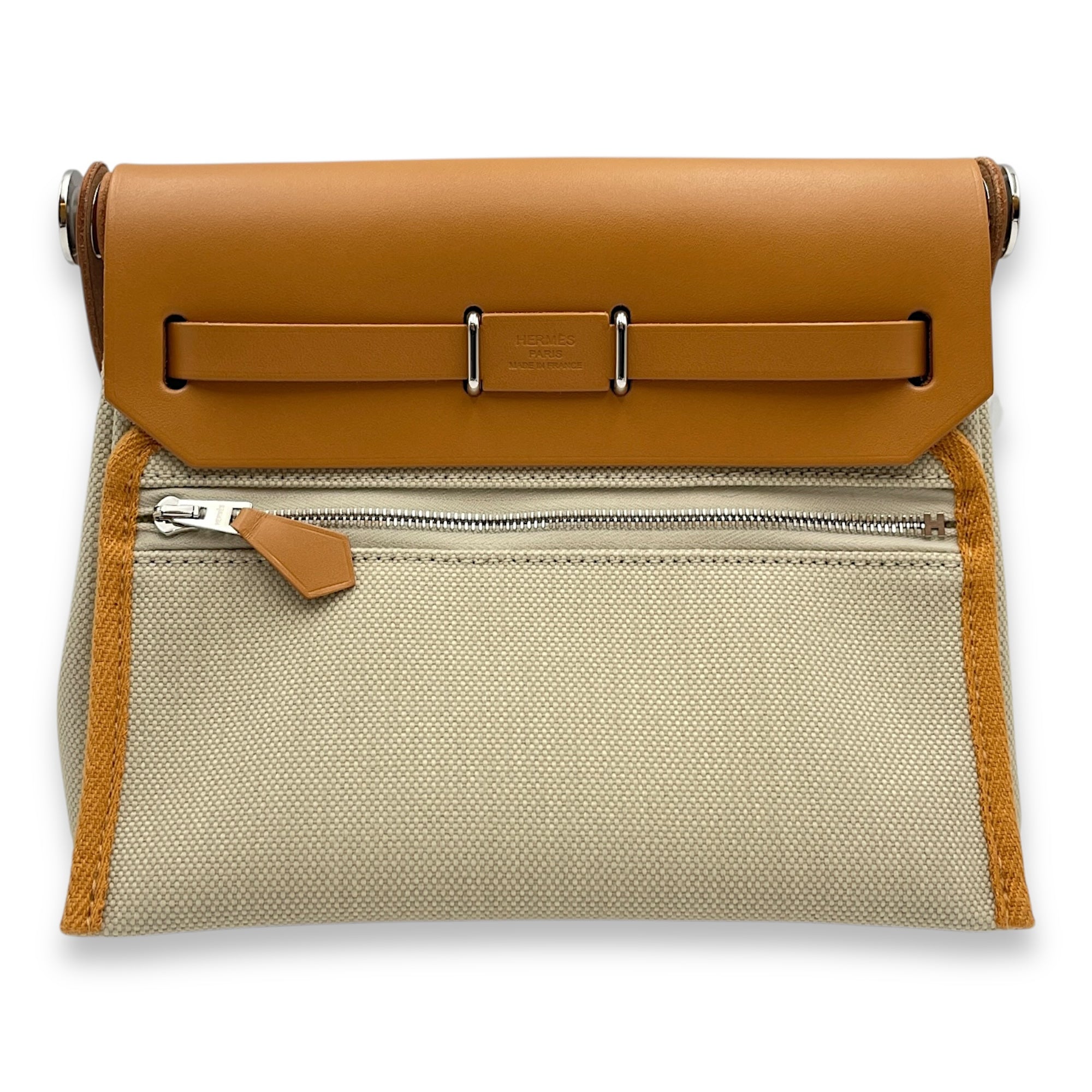 Herbag 20 Beton/Naturel/Sable in Vache Hunter/Toile, Palladium hardware