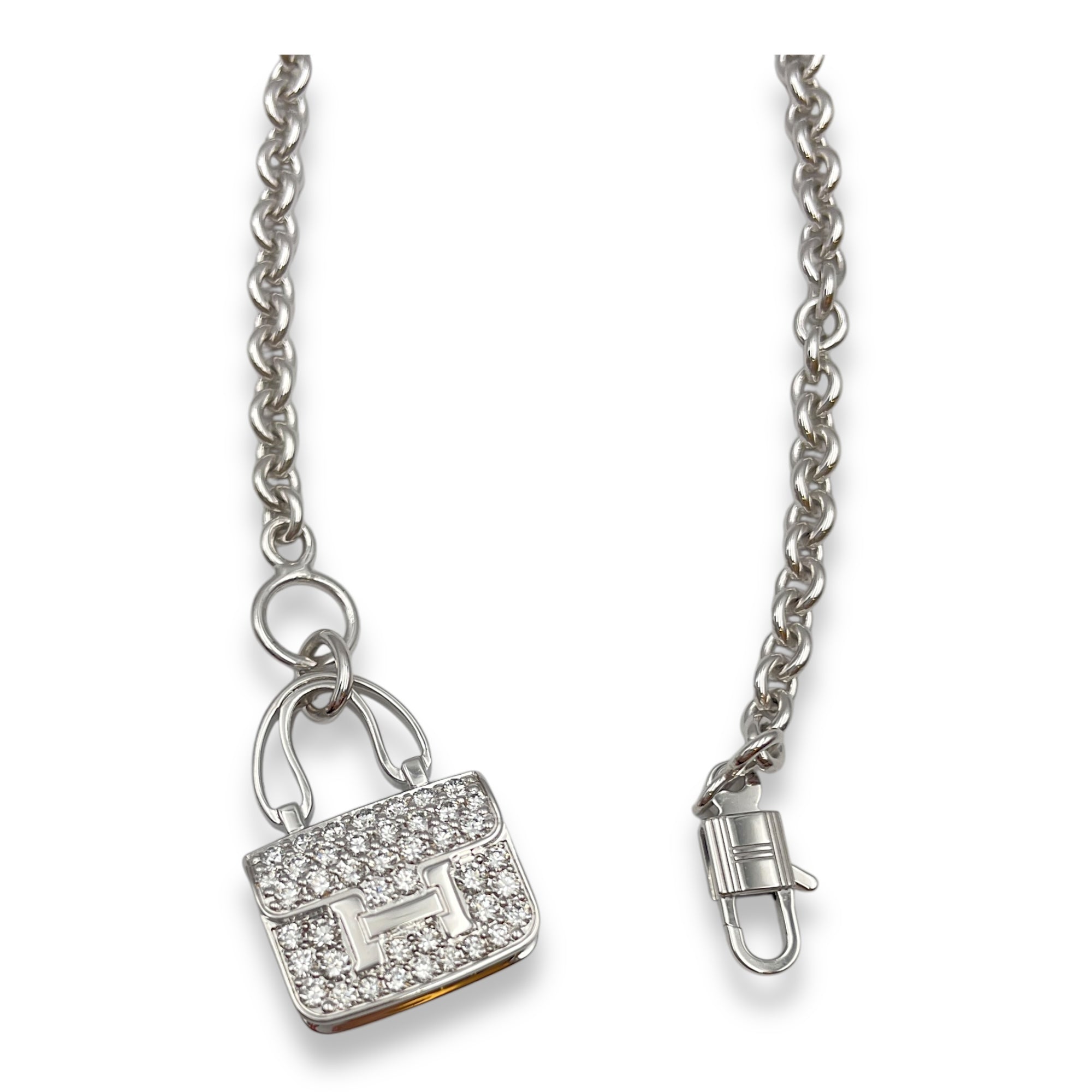 Constance Amulettes SH Bracelet in 43 Diamonds, 0.44 CT, White Gold Hardware