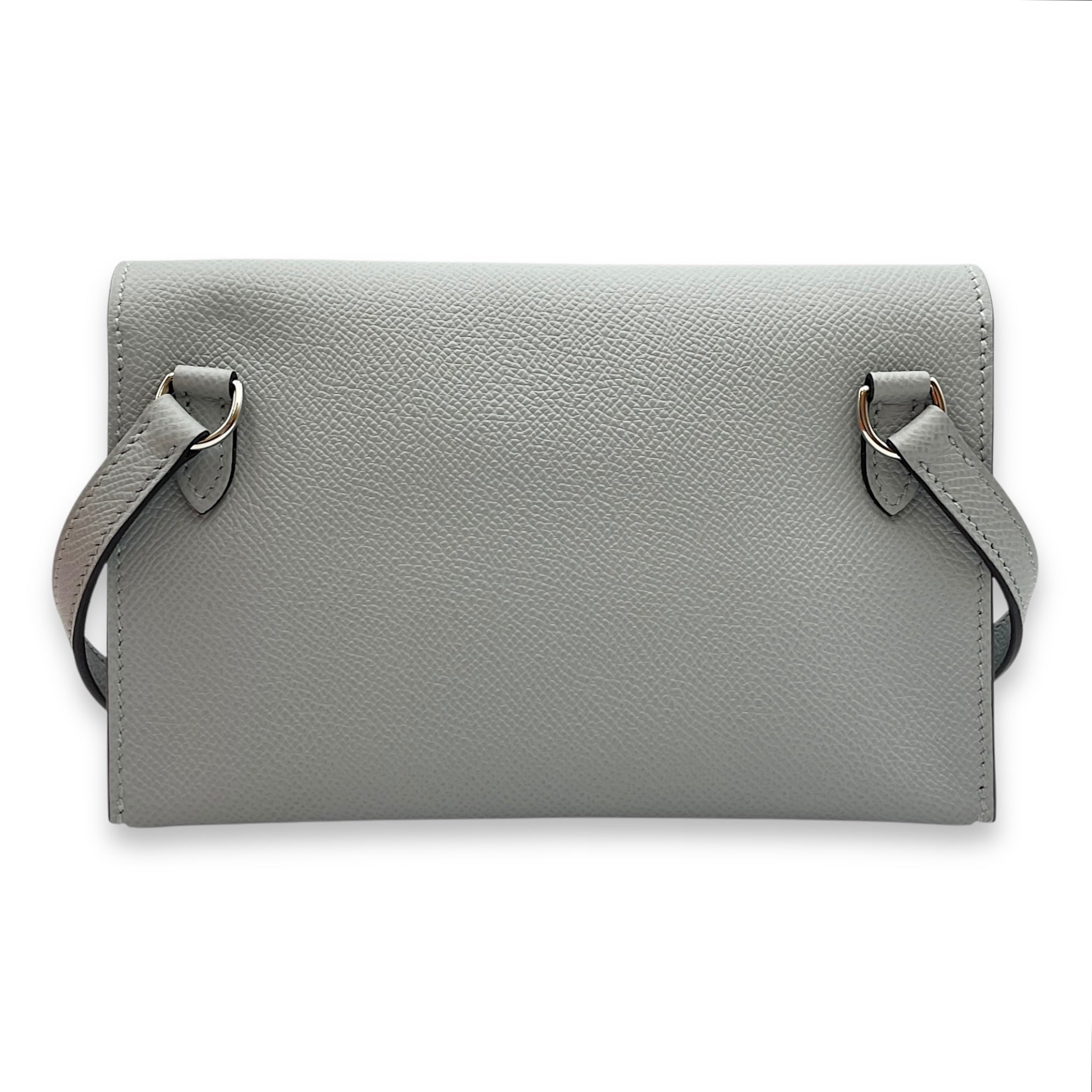 Hermesnap Blue Glacier Wallet in Epsom, Palladium hardware