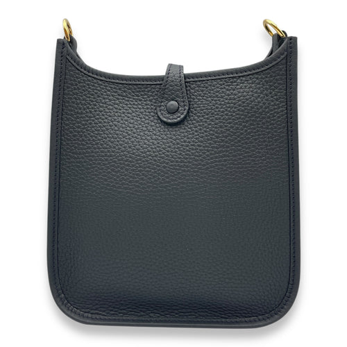 Evelyne Mini Black in Clemence, Gold hardware