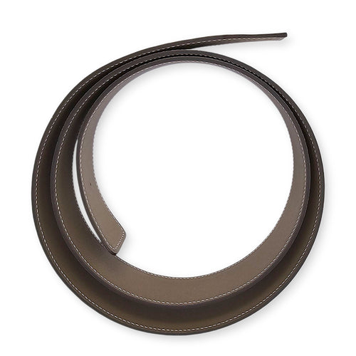 Constance 42mm X 105cm Blanc/Etoupe Belt Kit in Epsom, Brushed Gold hardware