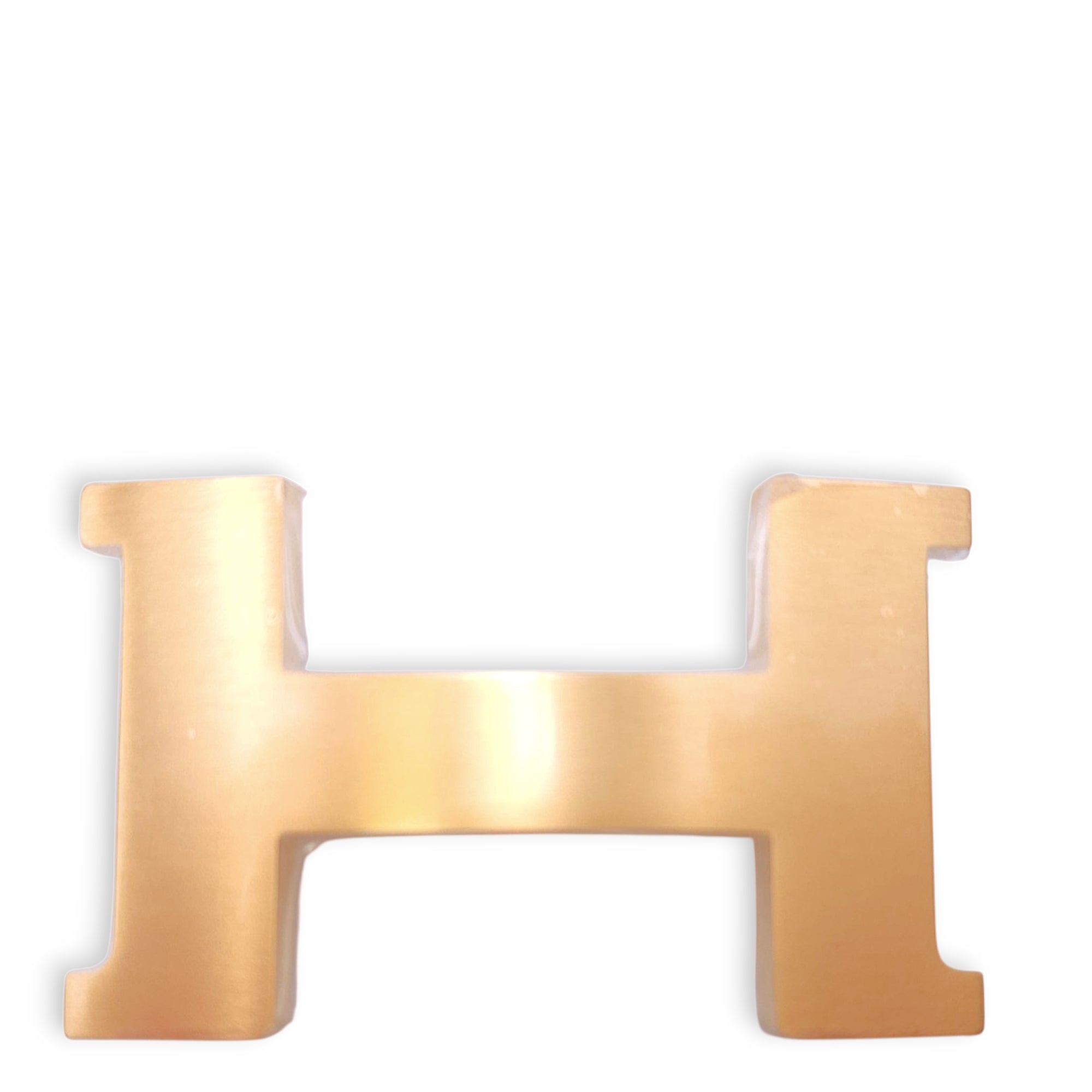 Constance 42mm X 105cm Blanc/Etoupe Belt Kit in Epsom, Brushed Gold hardware