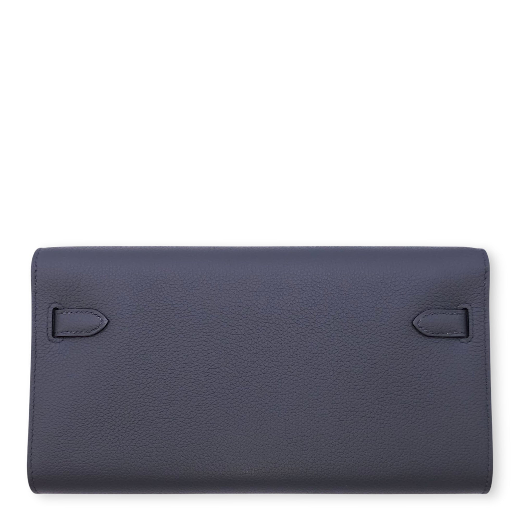 Kelly To Go Gris Misty Crossbody Bag in Evercolor, Permabrass hardware