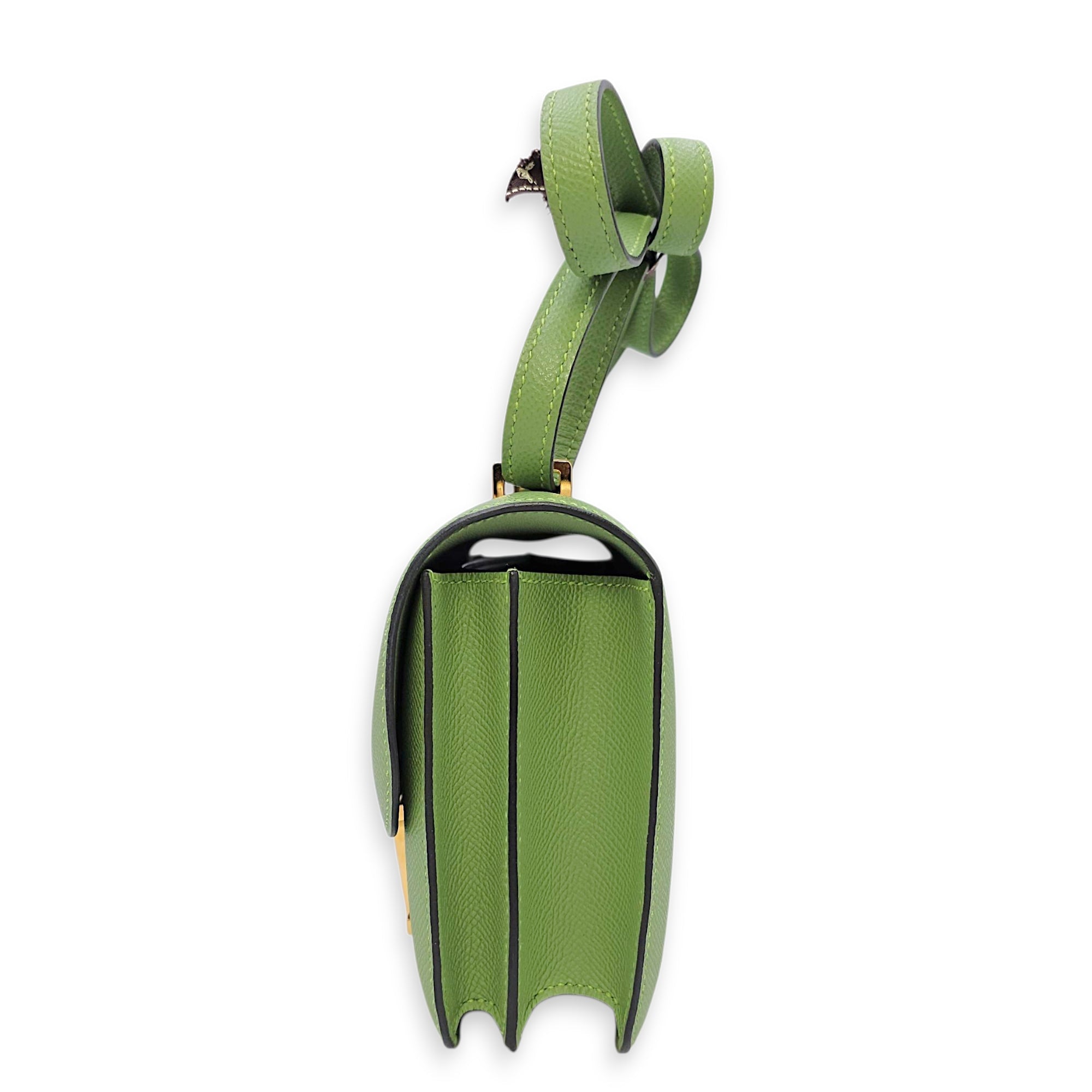 Constance 18 Vert Criquet in Epsom Gold hardware CL2509-15348 3