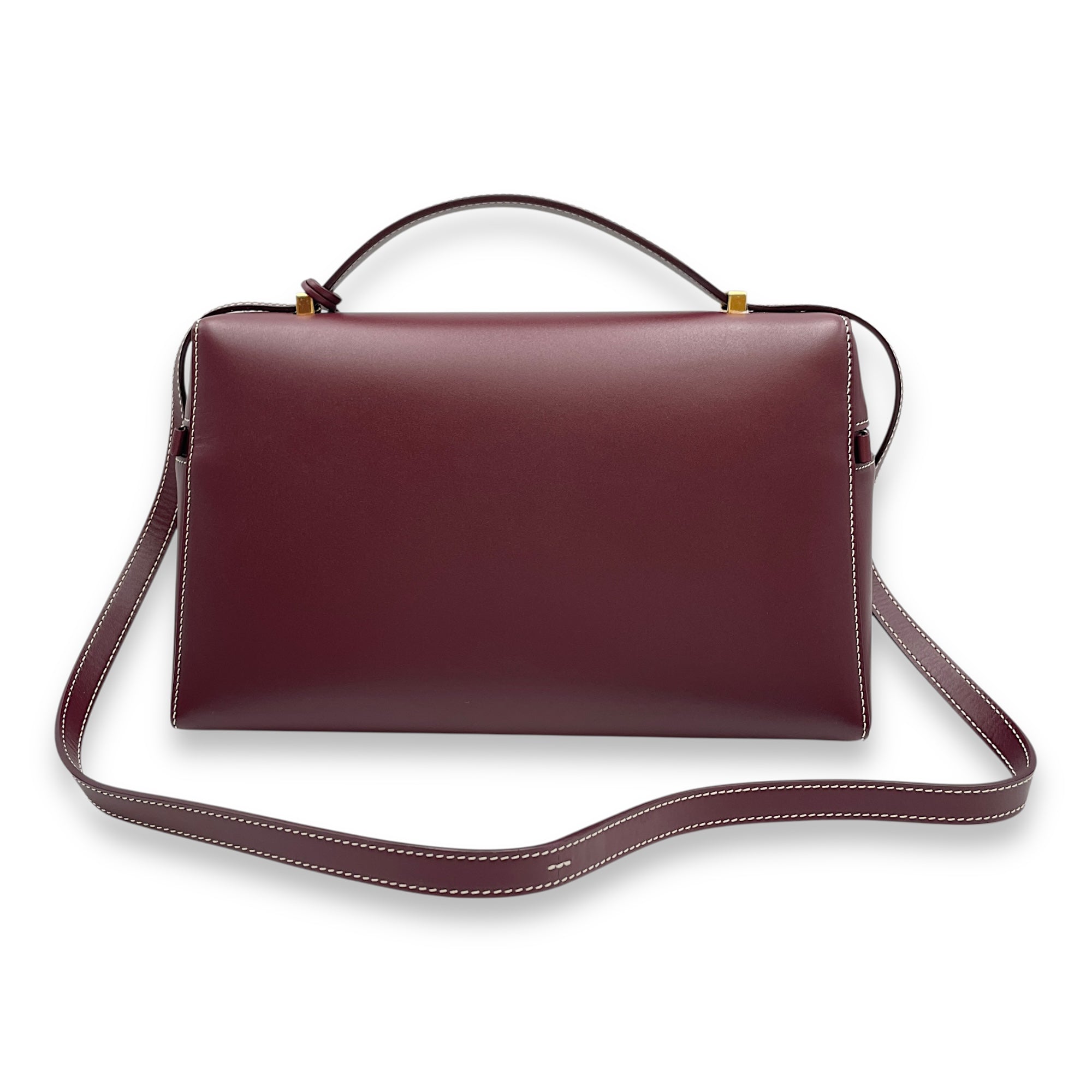 Extra Pocket 27 Saddle Leat Shoulder Bag in Calfskin, Gold hardware