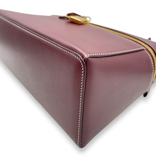 Extra Pocket 27 Saddle Leat Shoulder Bag in Calfskin, Gold hardware