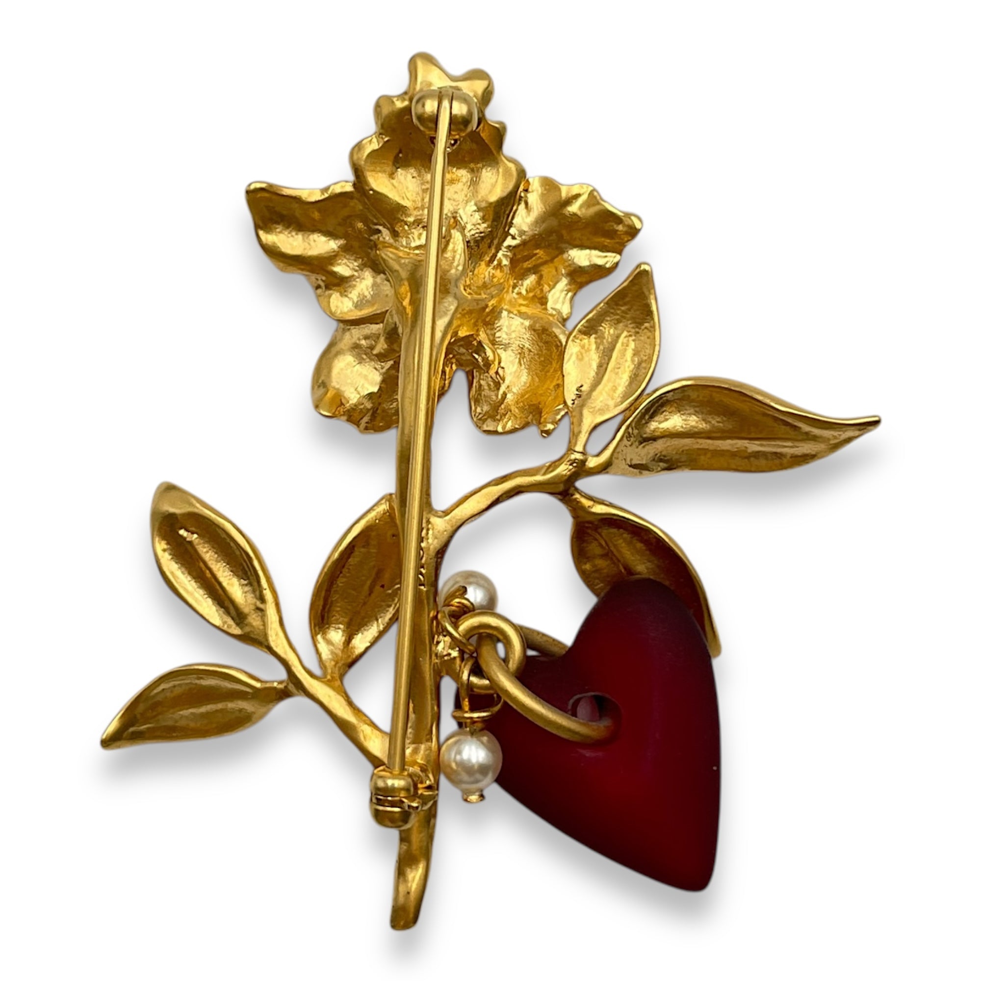WCJ with Heart Shape Brooch, Gold hardware