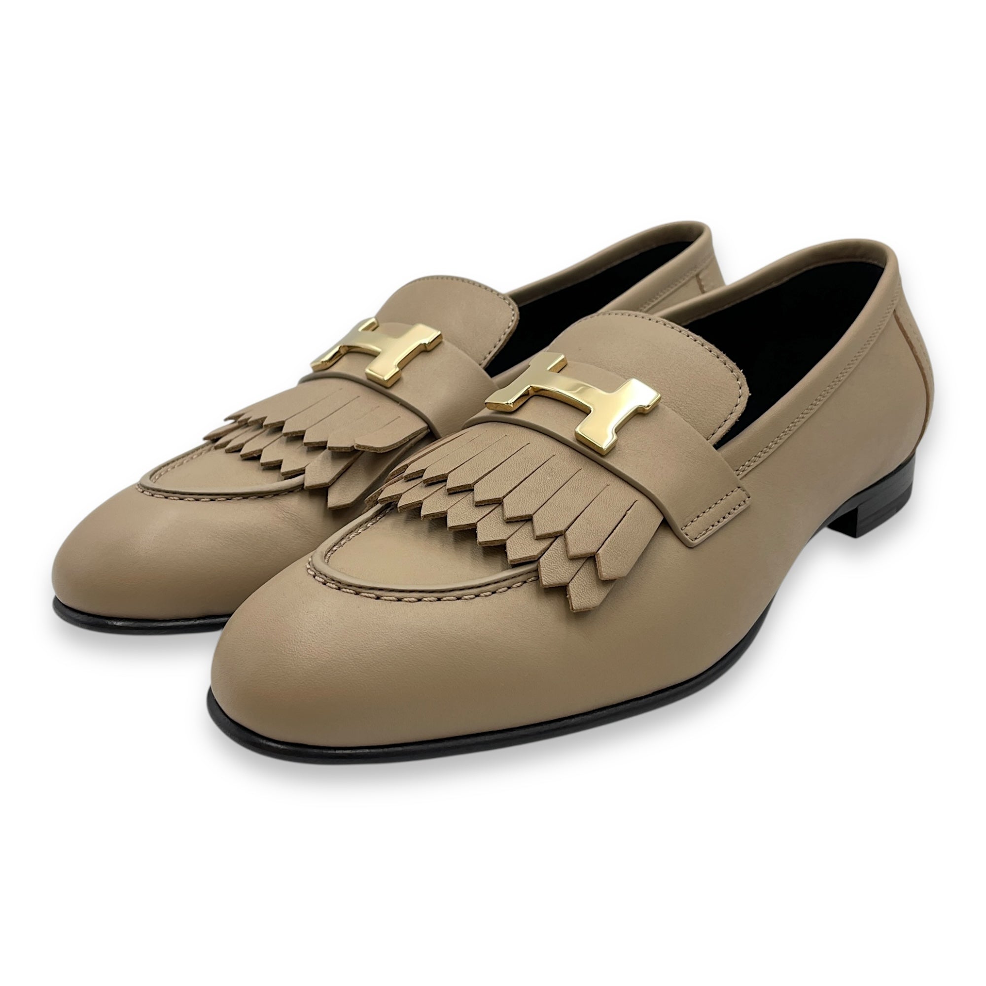 Royal 38 Beige Loafer in Calfskin, Permabrass hardware