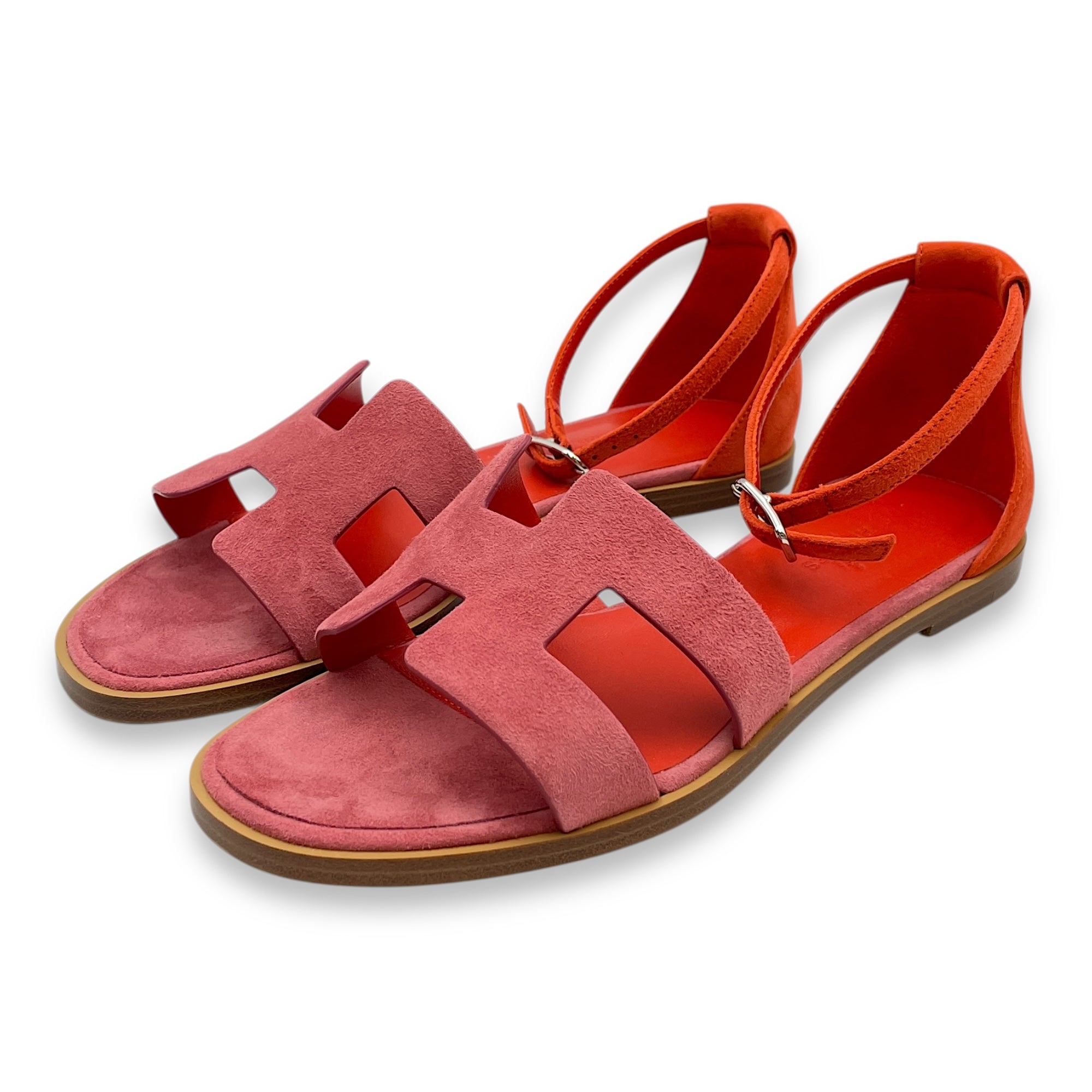 Santorini 36.5 Rose De Venise Sandal in Chevre Velours