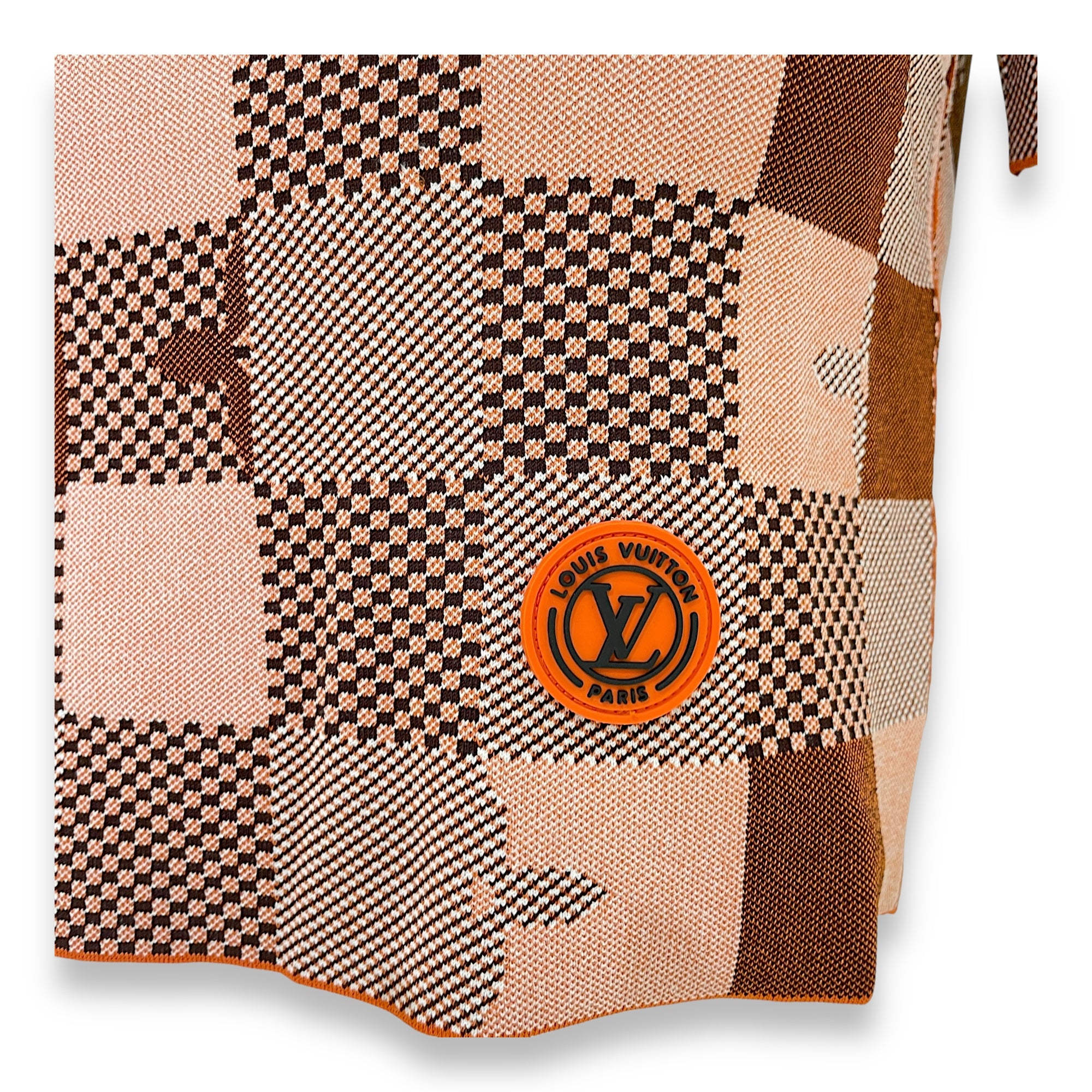 Monogram Knit Top S Brown Ready-to-Wear in Viscose