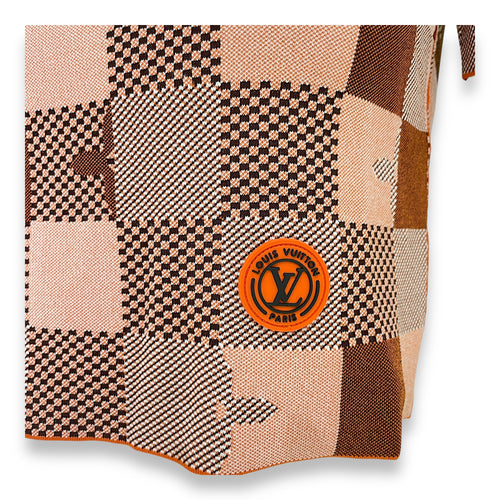 Monogram Knit Top S Brown Ready-to-Wear in Viscose