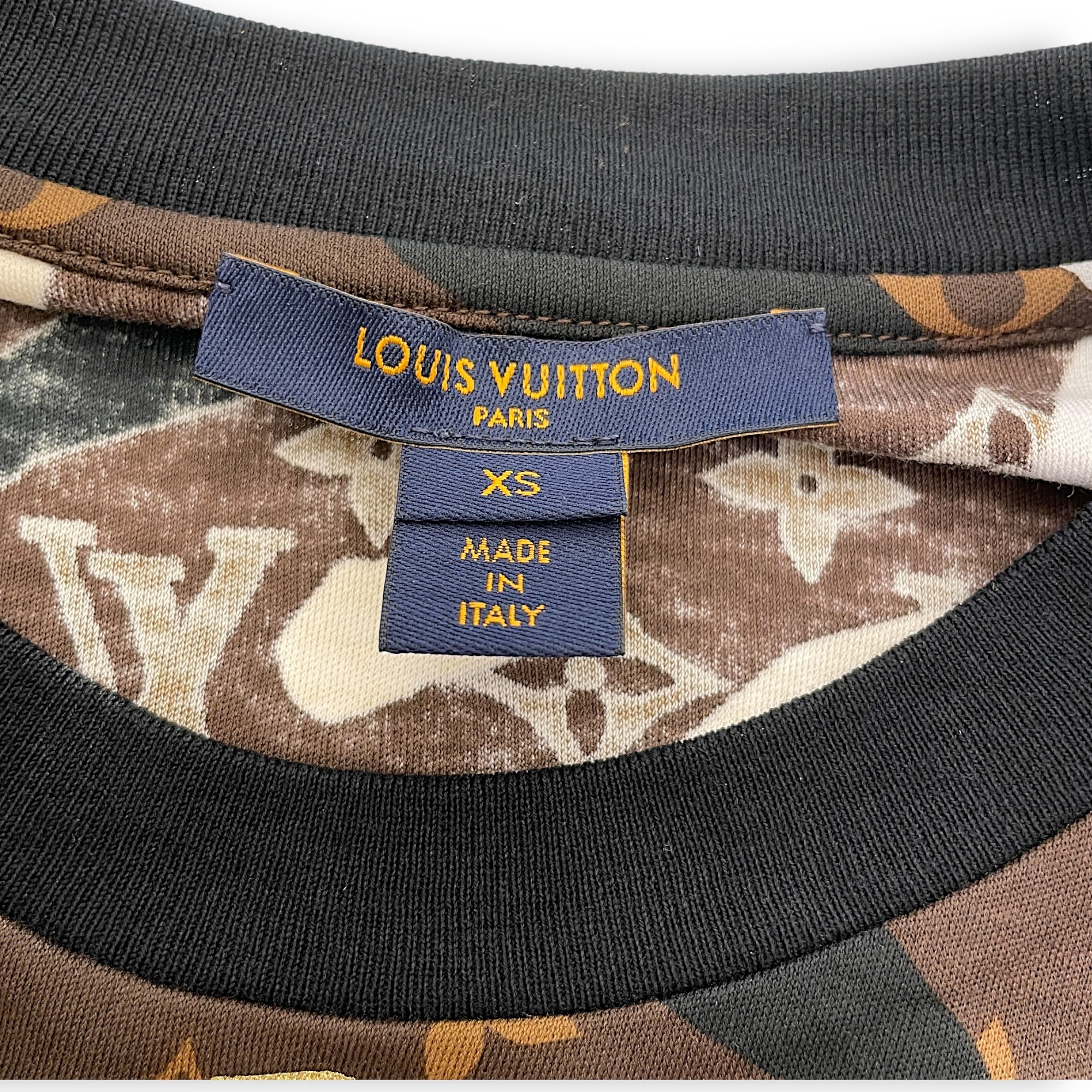 Camo Stripe Monogram T Shirt XS Brown Ready-to-Wear in Cotton
