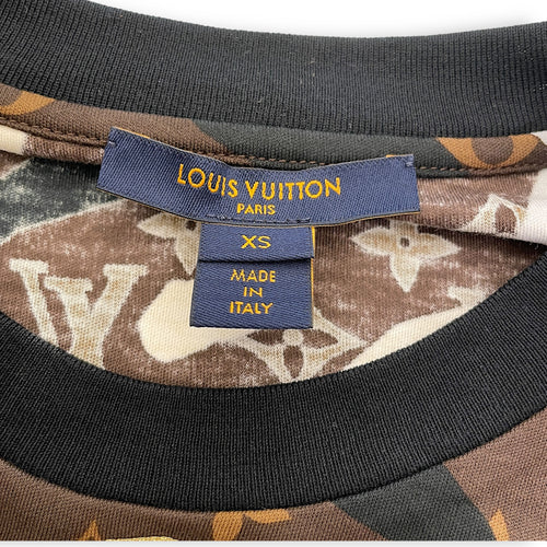 Camo Stripe Monogram T Shirt XS Brown Ready-to-Wear in Cotton