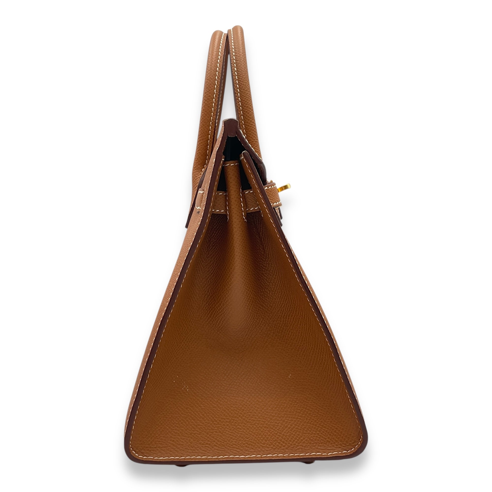 Sellier Birkin 25 Gold in Epsom, Gold hardware