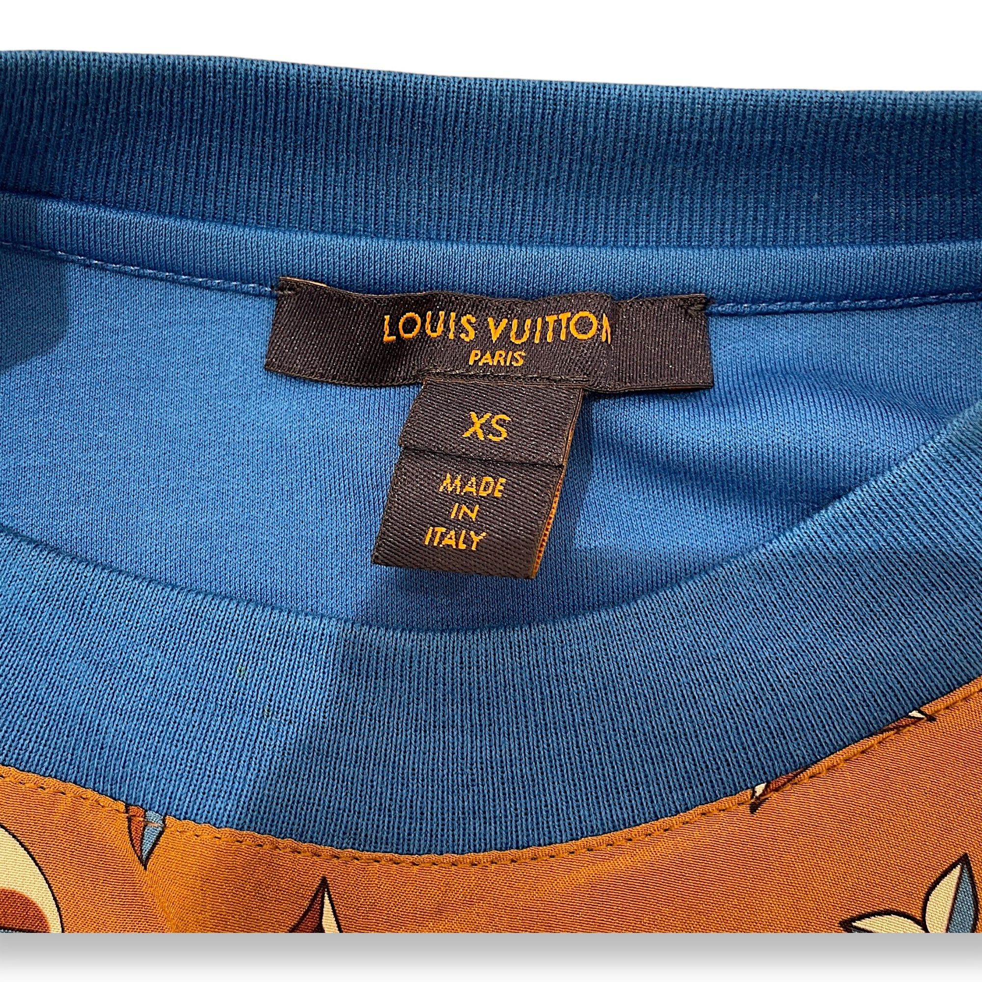 Monogram T Shirt XS Brown/Blue Ready-to-Wear, Silver hardware