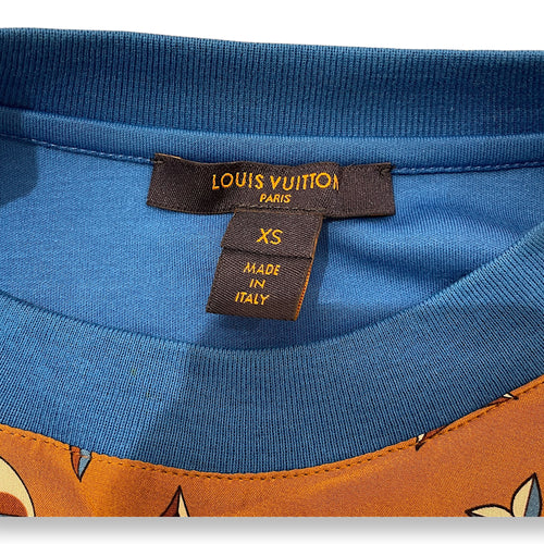 Monogram T Shirt XS Brown/Blue Ready-to-Wear, Silver hardware