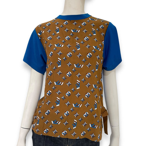 Monogram T Shirt XS Brown/Blue Ready-to-Wear, Silver hardware