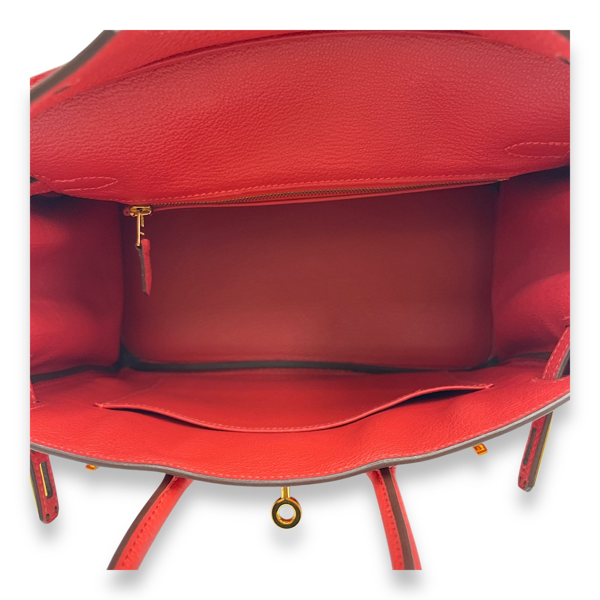 Birkin 25 Rouge Pivoine in Togo, Gold hardware