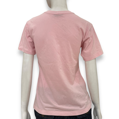 Inverted Printed T Shirt XS Pink Ready-to-Wear in Cotton, Silver hardware