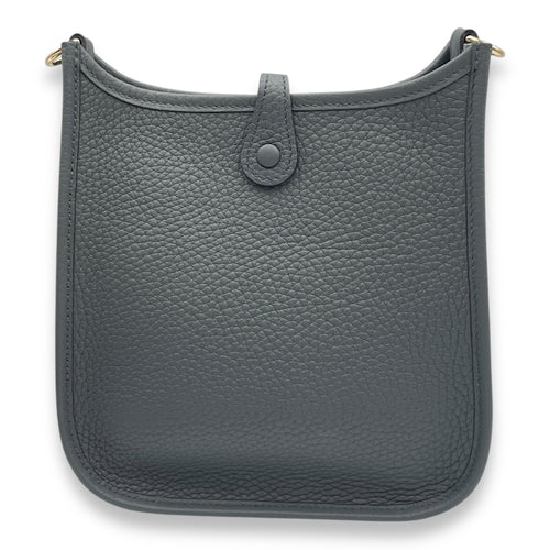 Evelyne (Short Strap) Mini Gris Misty in Clemence, Permabrass hardware
