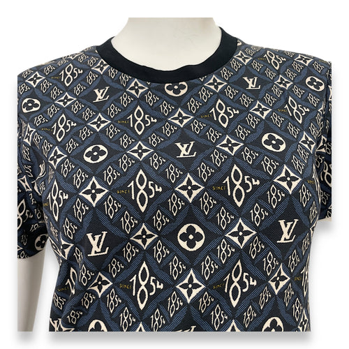 Monogram Printed T Shirt XS Blue Ready-to-Wear in Cotton