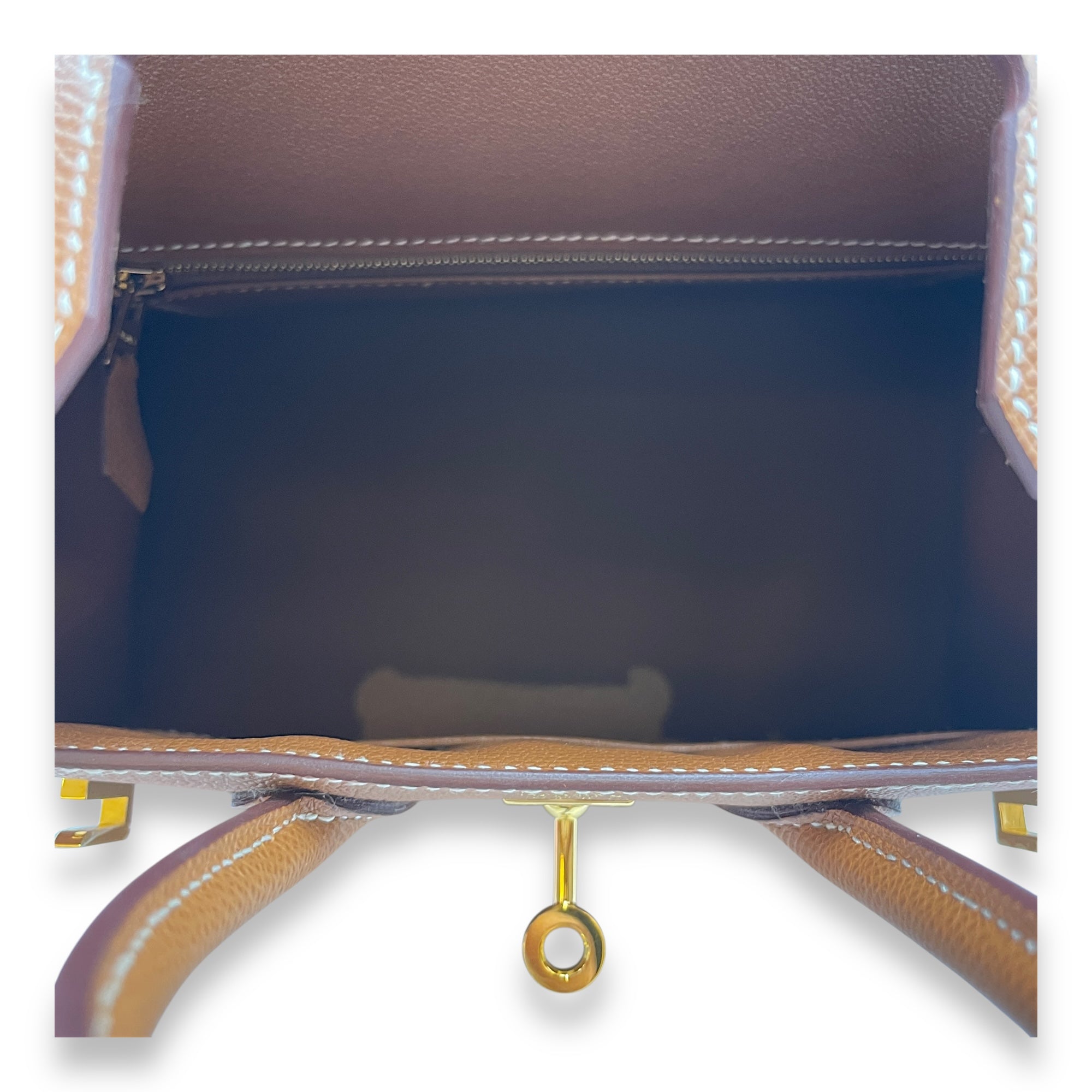 Sellier Birkin 25 Gold in Epsom, Gold hardware