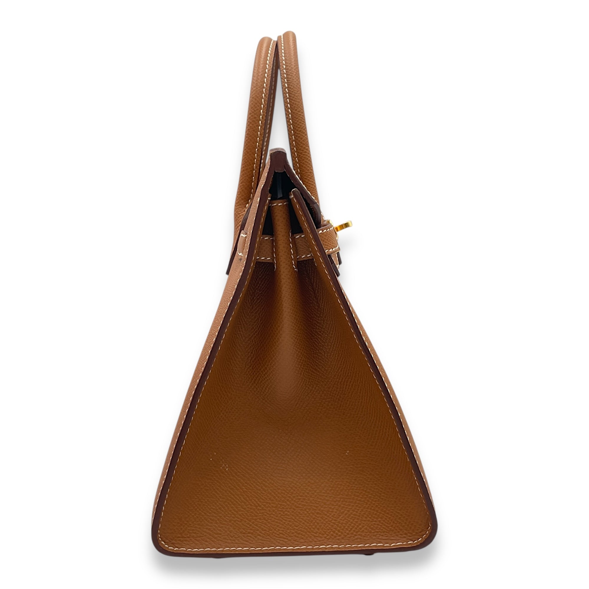 Sellier Birkin 25 Gold in Epsom, Gold hardware