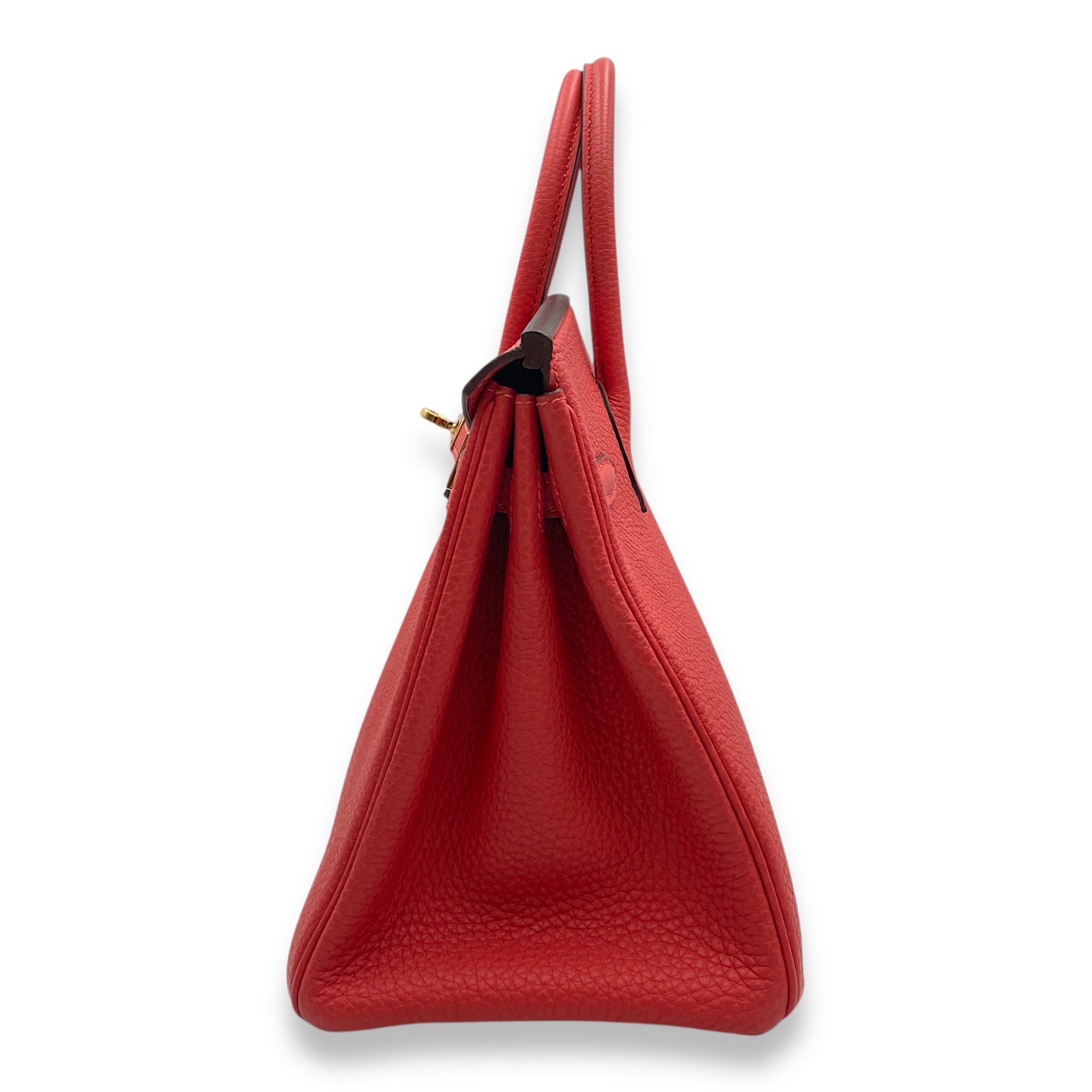Birkin 25 Rouge Pivoine in Togo, Gold hardware