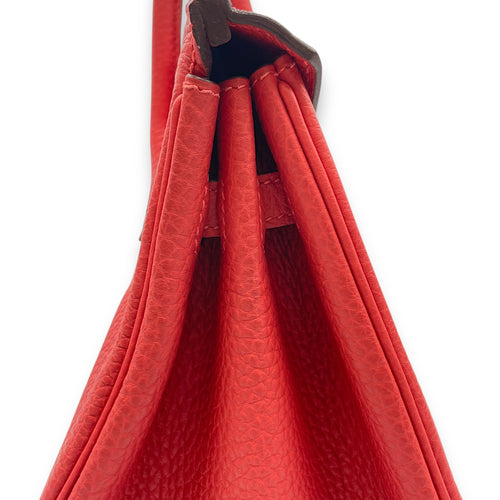Birkin 25 Rouge Pivoine in Togo, Gold hardware