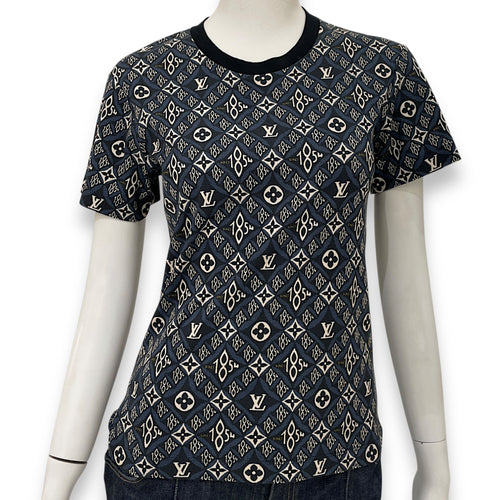 Monogram Printed T Shirt XS Blue Ready-to-Wear in Cotton