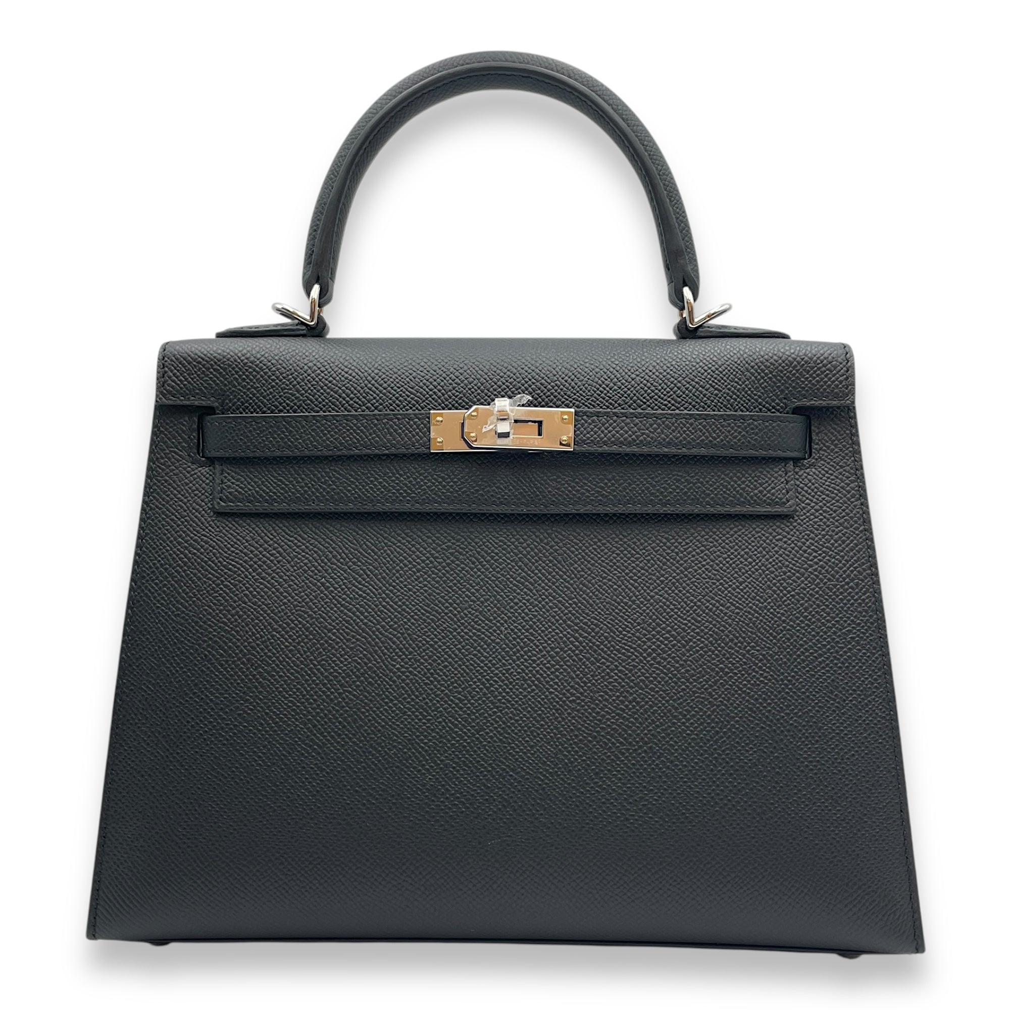 Sellier Kelly 25 Black in Epsom, Palladium hardware