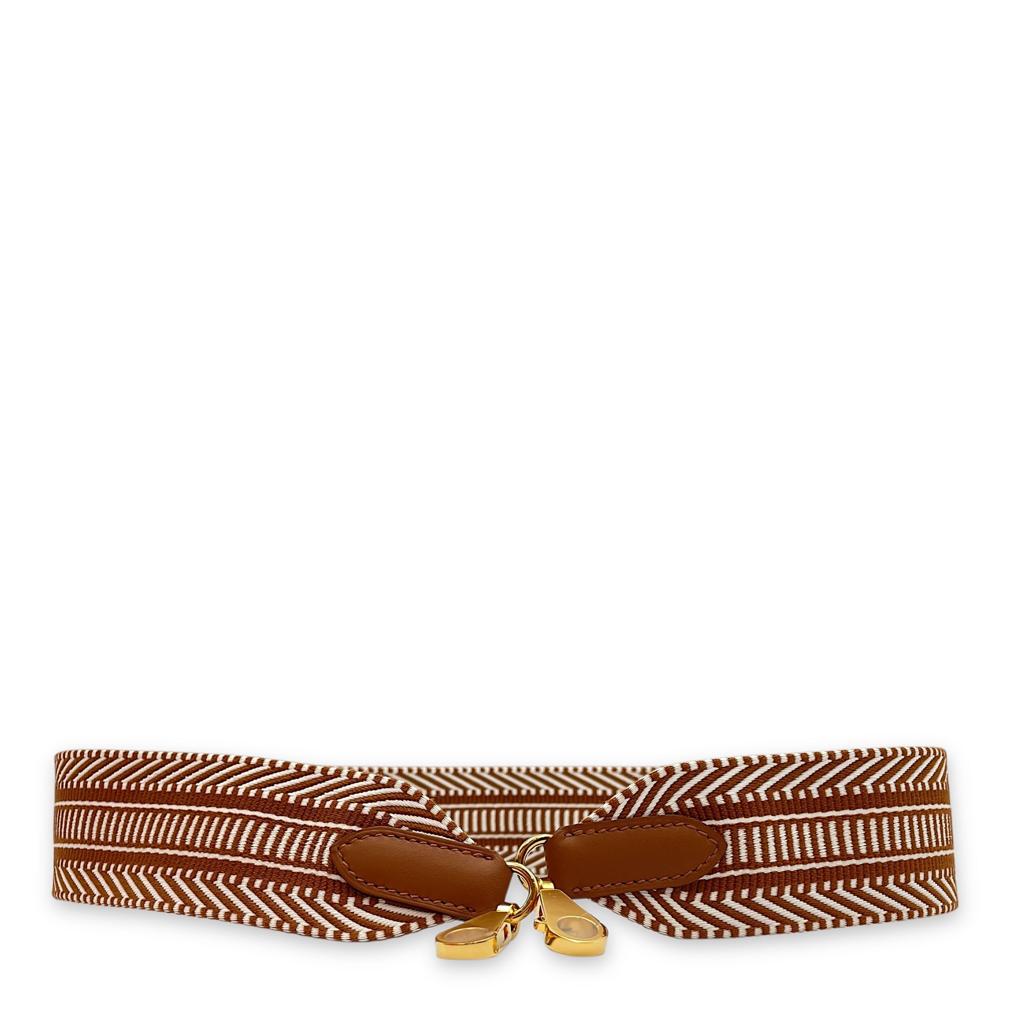 Sangle Cavale 50mm x 85cm Gold Strap in Swift, Gold hardware
