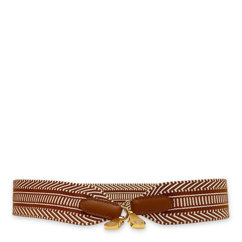 Sangle Cavale 50mm x 85cm Gold Strap in Swift, Gold hardware