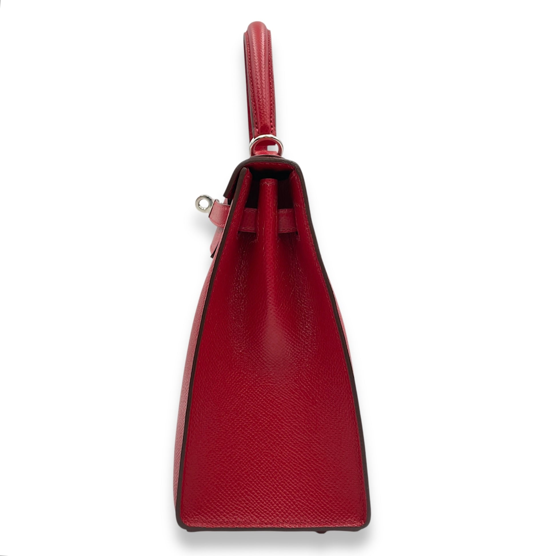 Sellier Kelly 25 Rouge Piment in Epsom, Palladium hardware