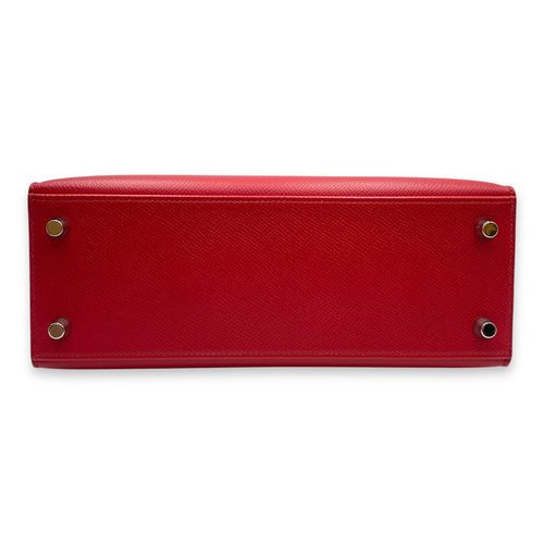 Sellier Kelly 25 Rouge Piment in Epsom, Palladium hardware