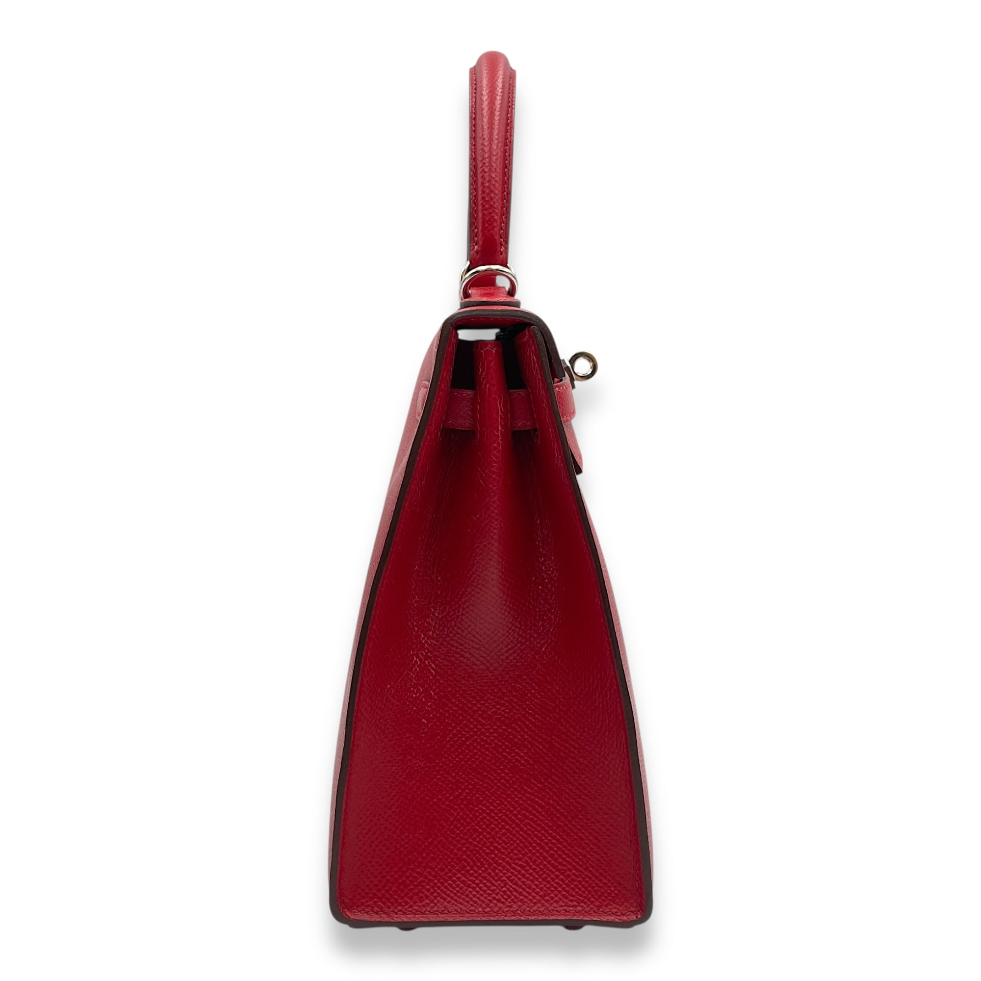 Sellier Kelly 25 Rouge Piment in Epsom, Palladium hardware