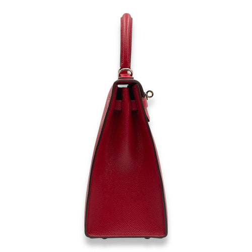 Sellier Kelly 25 Rouge Piment in Epsom, Palladium hardware