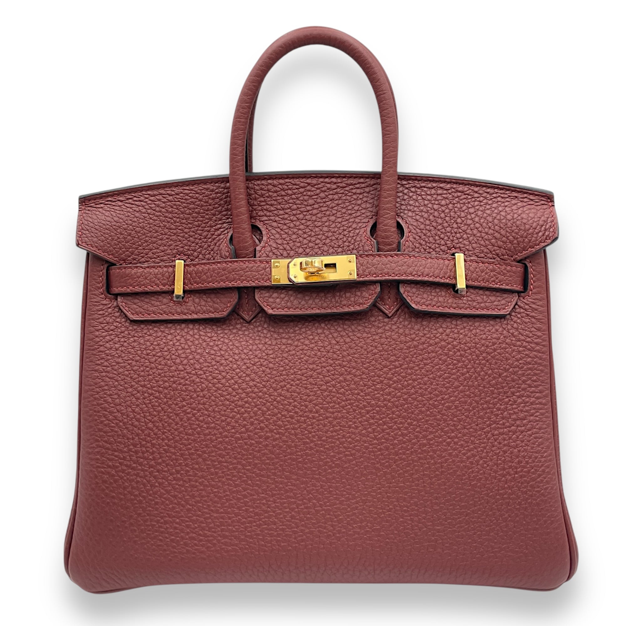 Birkin 25 Rouge in Togo, Gold hardware