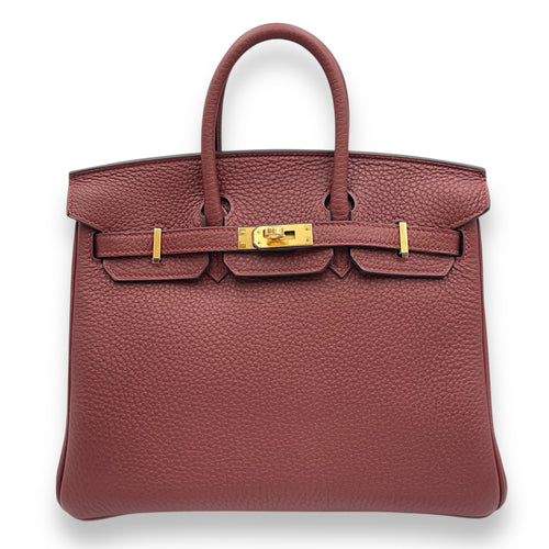 Birkin 25 Rouge in Togo, Gold hardware