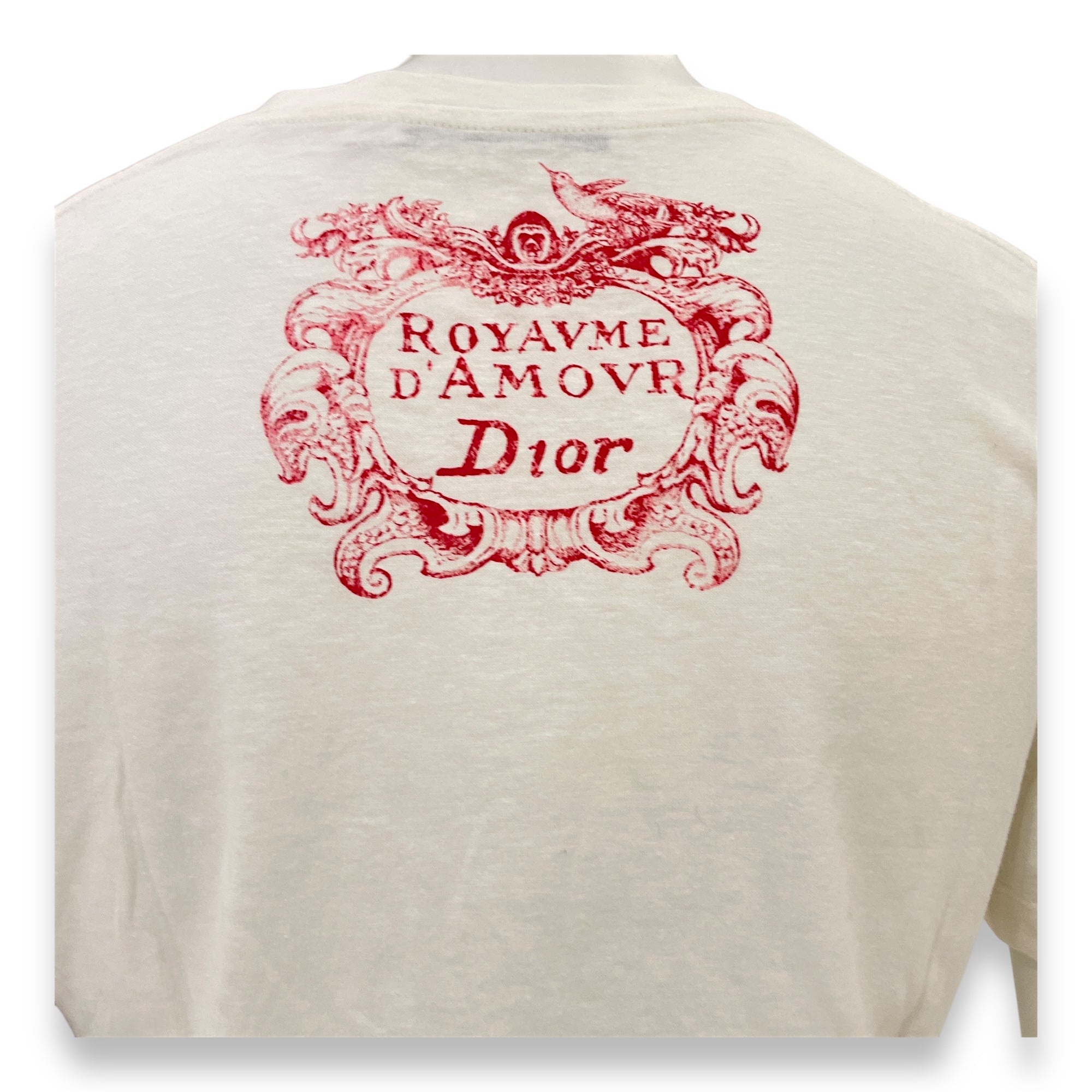 Floral Heart Graphic T-Shirt XS White Ready-to Wear in Cotton