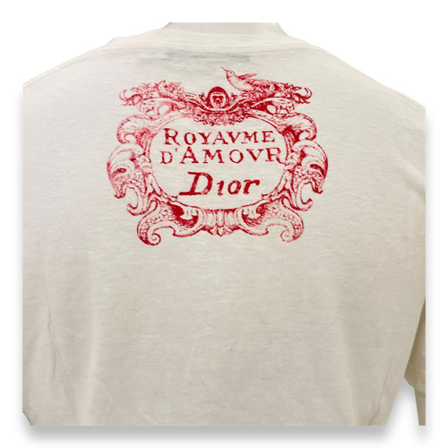Floral Heart Graphic T-Shirt XS White Ready-to Wear in Cotton