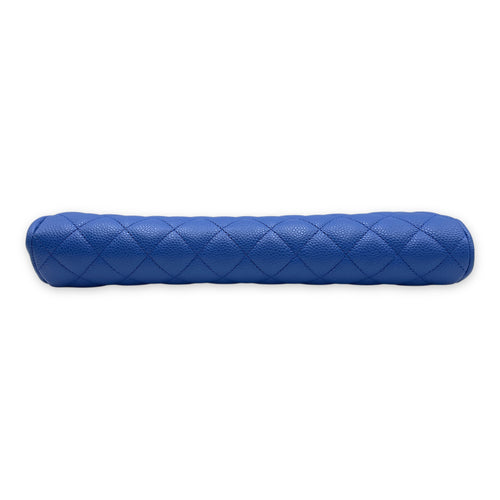 Timeless Blue Clutch in Caviar Leather, Ruthenium hardware