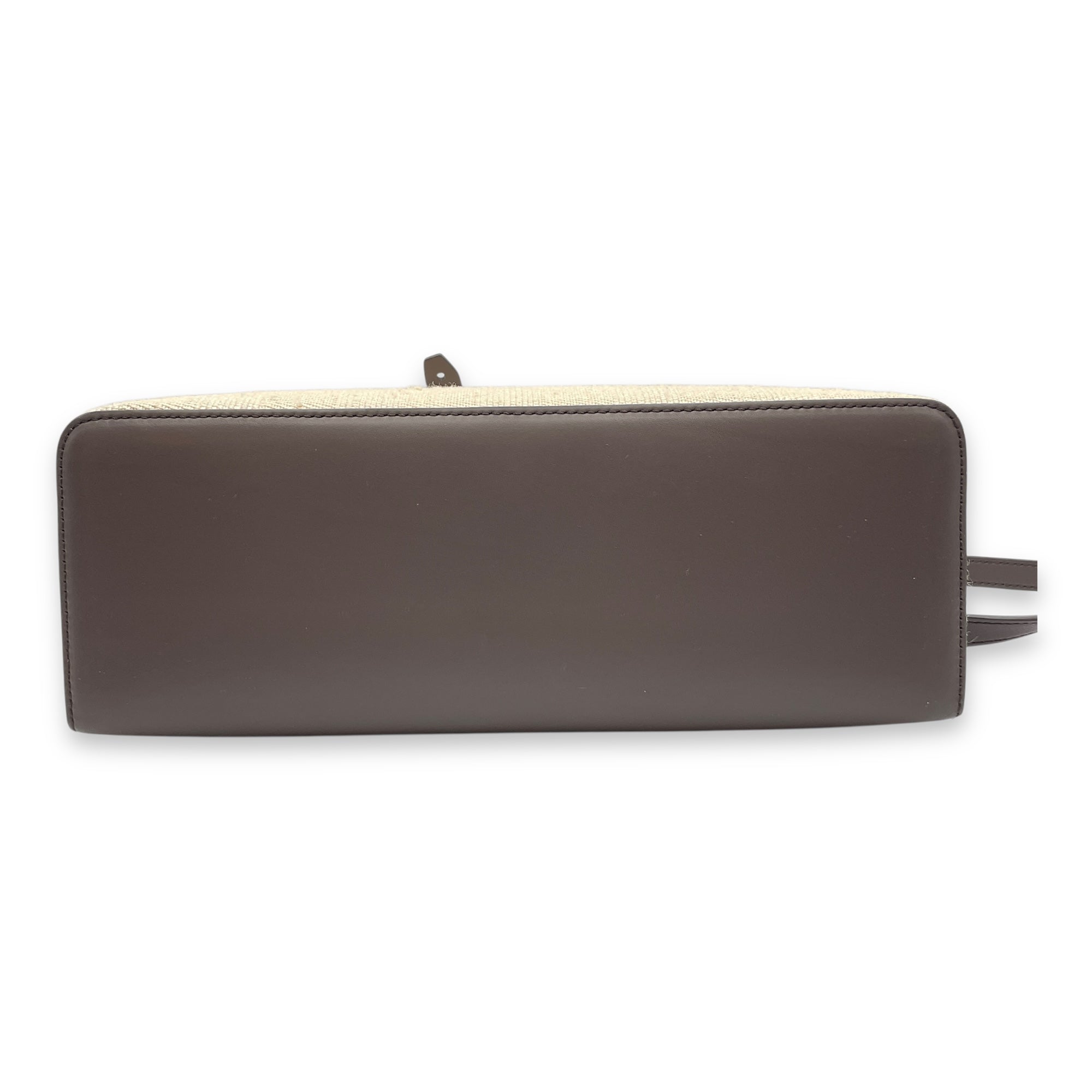 Extra Pocket 27 Silk Milk Amber-Dark Chocolate Shoulder Bag in Silk, Gold hardware