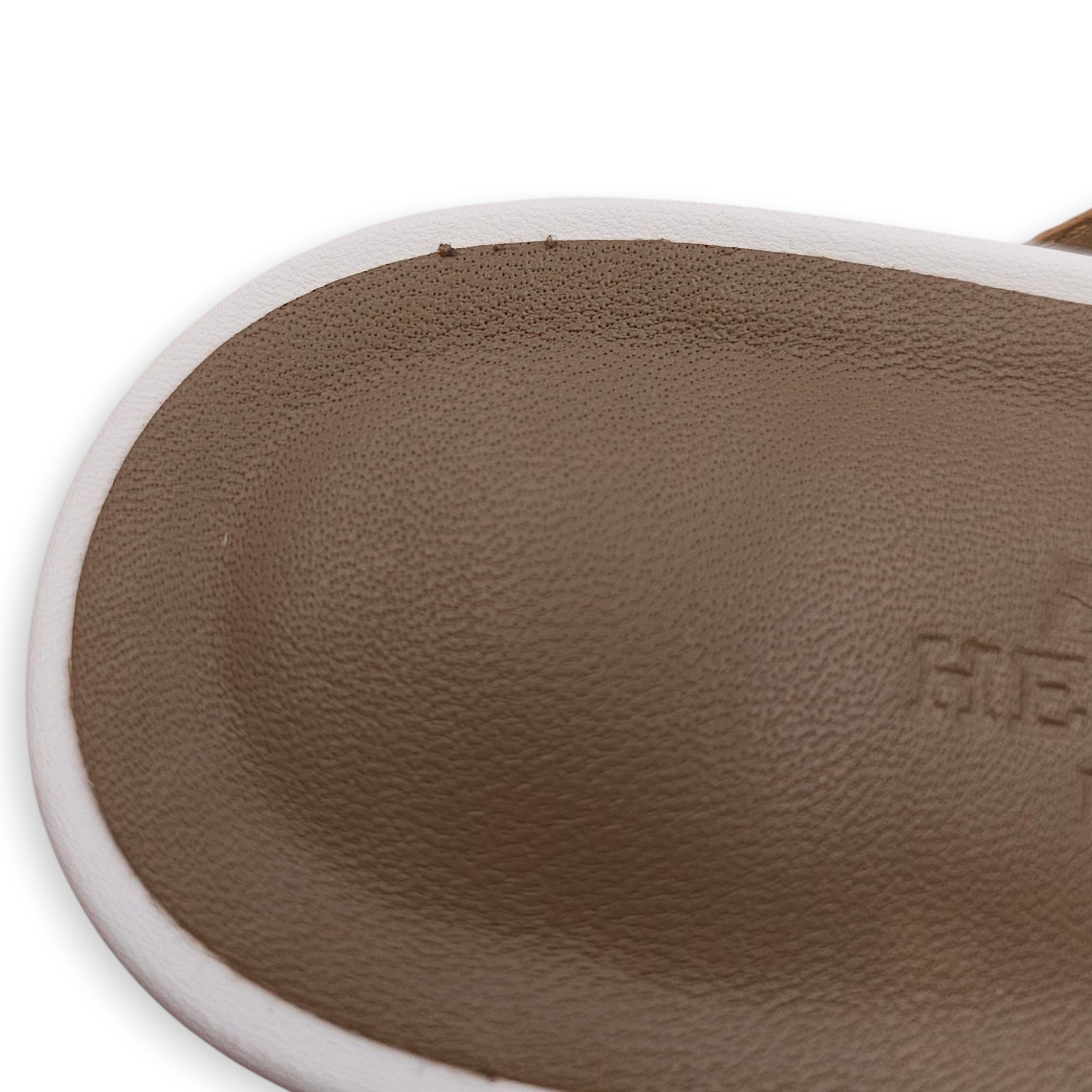 Oz 37 Blanc Mule in Calfskin Palladium hardware CL2509-15789 5