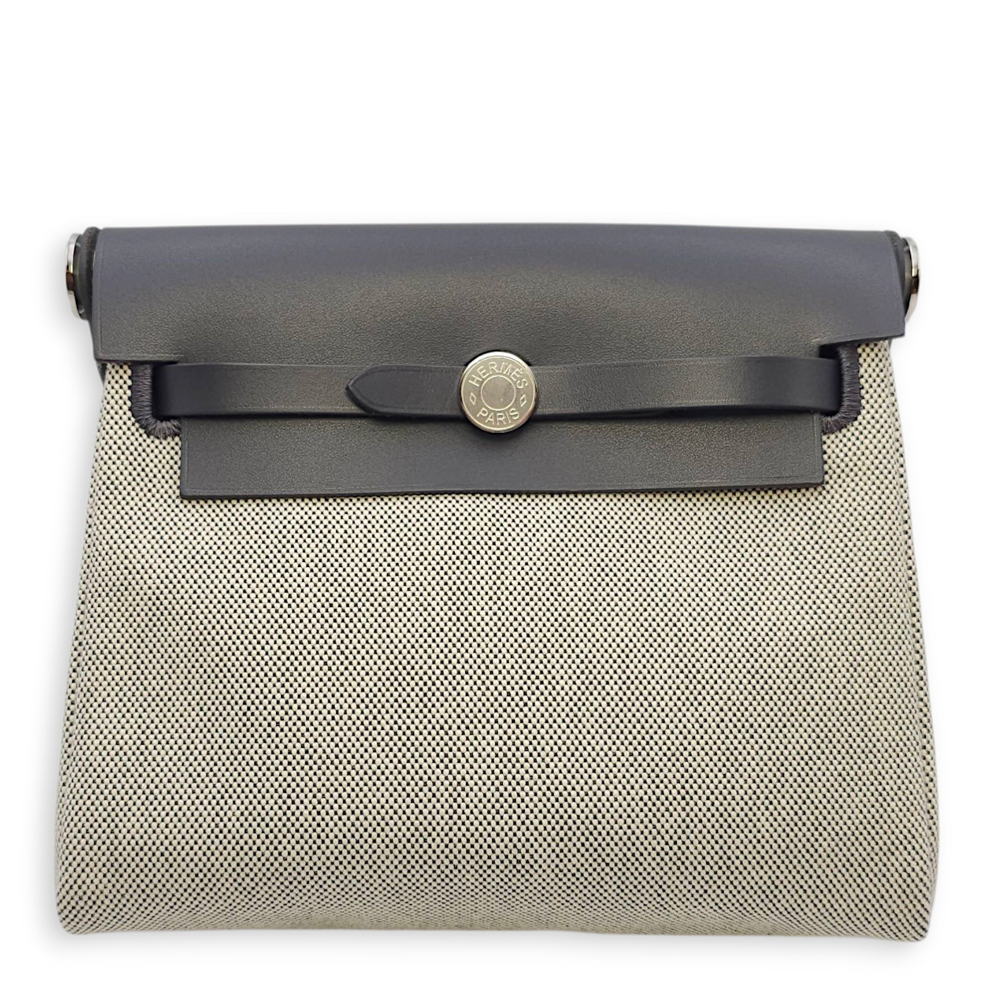 Herbag 20 Ardoise/Ecru-Ardoise in Vache Hunter/Toile, Palladium hardware