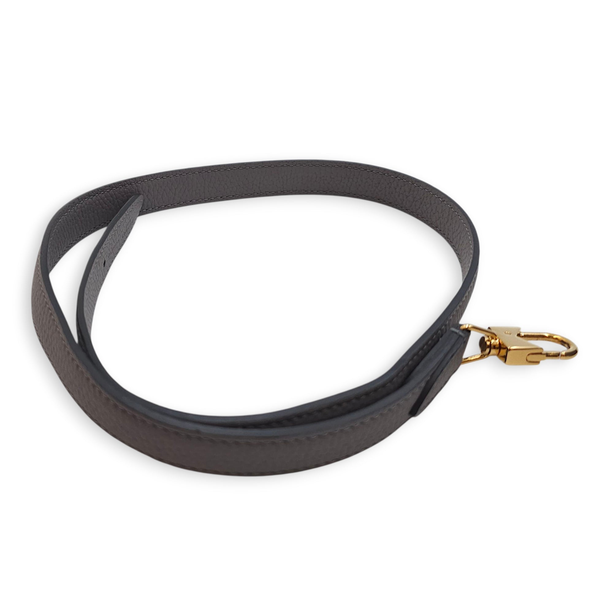 Rejane PM Grey Shoulder Bag in Calfskin, Gold hardware
