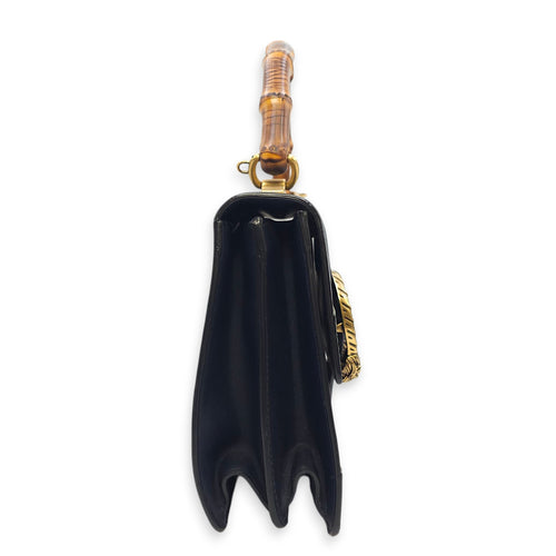 Moon Dionysus Bamboo Web Medium Multi-colour Shoulder Bag in Calfskin, Gold hardware