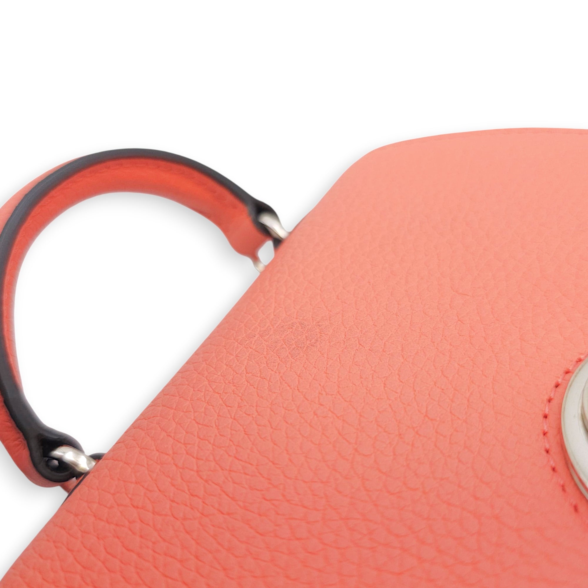 Rejane Nano Pink Shoulder Bag in Calfskin, Silver hardware