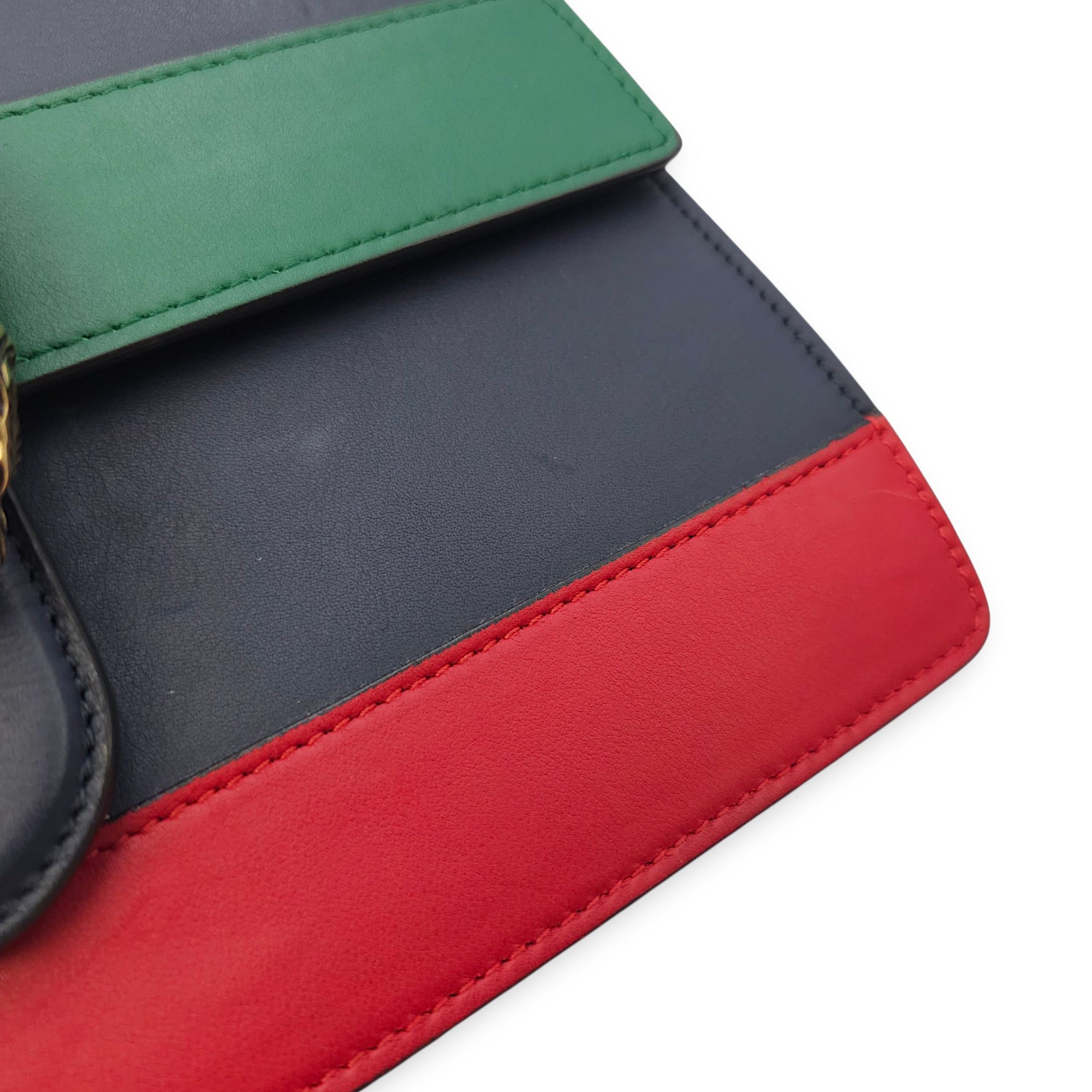 Moon Dionysus Bamboo Web Medium Multi-colour Shoulder Bag in Calfskin, Gold hardware